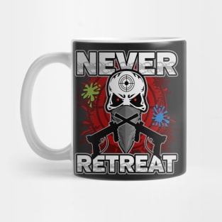 Paintball Skull Never Retreat Mug